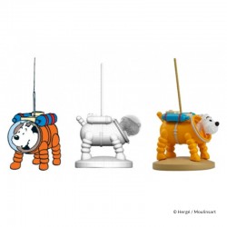 Figurine Moulinsart Tintin - Milou Cosmonaute Lune (12 cm)