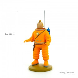 Figurine Moulinsart Tintin - Tintin cosmonaute Lune (12 cm)