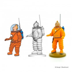Figurine Moulinsart Tintin - Tintin cosmonaute Lune (12 cm)