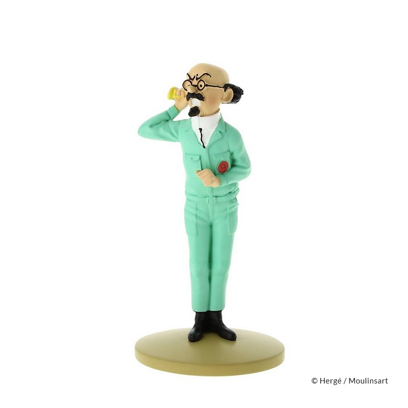 Figurine Moulinsart Tintin - Tournesol Lune au cornet (12 cm)