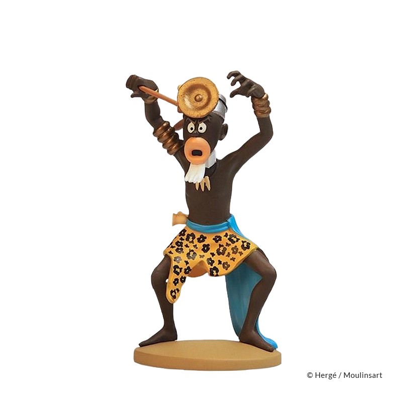 Figurine Moulinsart Tintin - Sorcier Muganga Congo (12 cm)