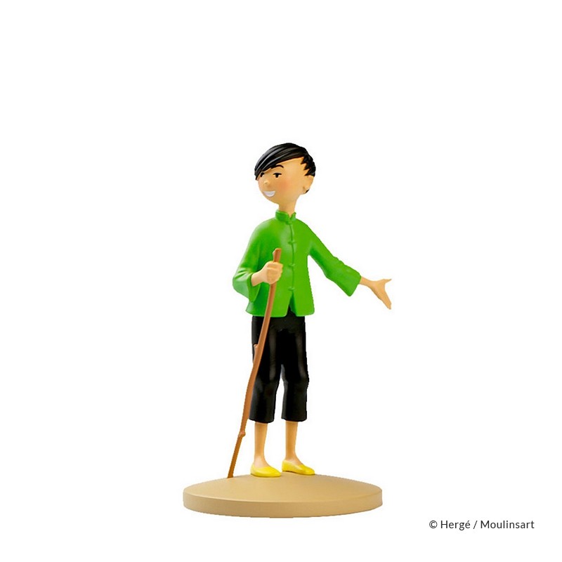 Figurine Moulinsart Tintin - Tchang indique Hou Kou (12 cm)