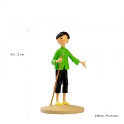 Figurine Moulinsart Tintin - Tchang indique Hou Kou (12 cm)