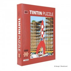 Puzzle Moulinsart Tintin - Fusée "Prêt pour le décollage" (1000 pièces)