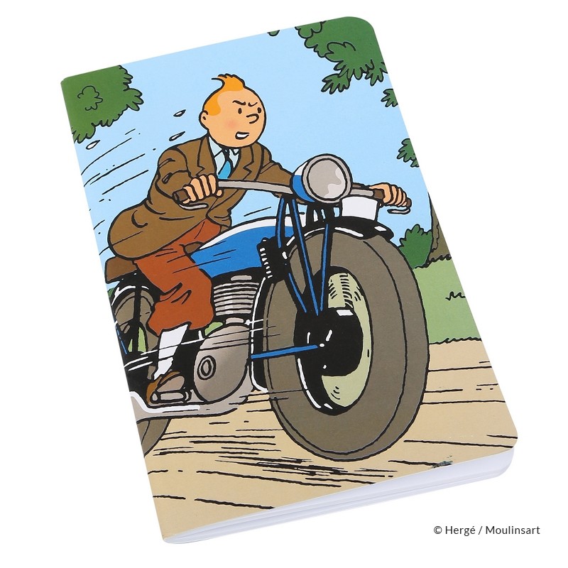 Papeterie Moulinsart Tintin - Carnet de Note Tintin GM "Moto"