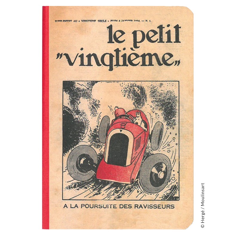 Papeterie Moulinsart Tintin - Carnet de Note Petit Vingtième PM "Bolide rouge"