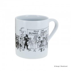 Moulinsart Tintin - Mug N&B Tintin Carte de Voeux 1972