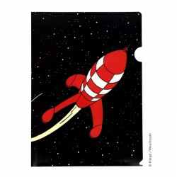 Papeterie Moulinsart Tintin - Chemise plastique A4 Lancement fusée