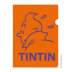 Papeterie Moulinsart Tintin - Chemise plastique A4 Tintin profil Orange