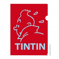 Papeterie Moulinsart Tintin - Chemise plastique A4 Tintin profil Rouge