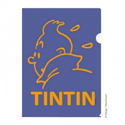 Papeterie Moulinsart Tintin - Chemise plastique A4 Tintin profil Mauve