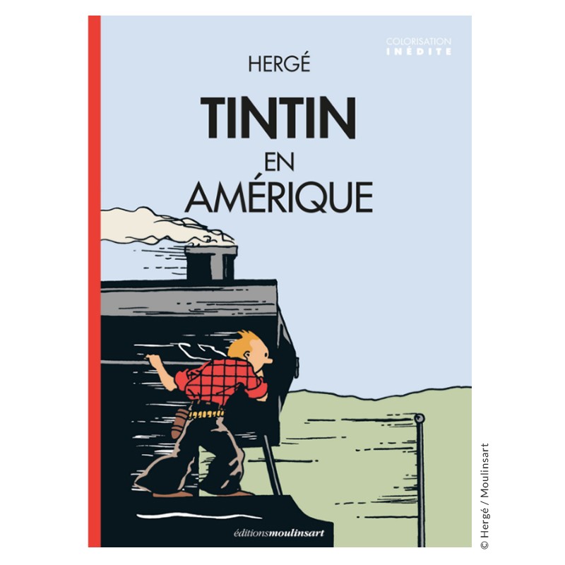 Livre Moulinsart Tintin - Album Tintin en Amérique colorisé