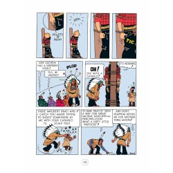 Livre Moulinsart Tintin - Album Tintin in America colorized (Locomotive)