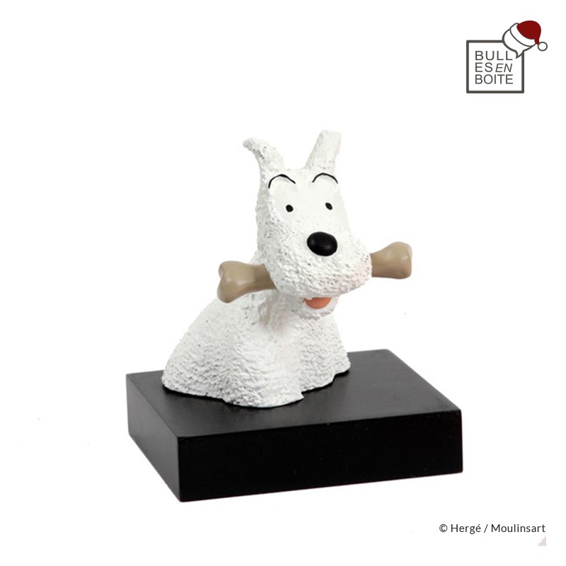 Leblon Moulinsart Tintin - Buste sur socle Milou os