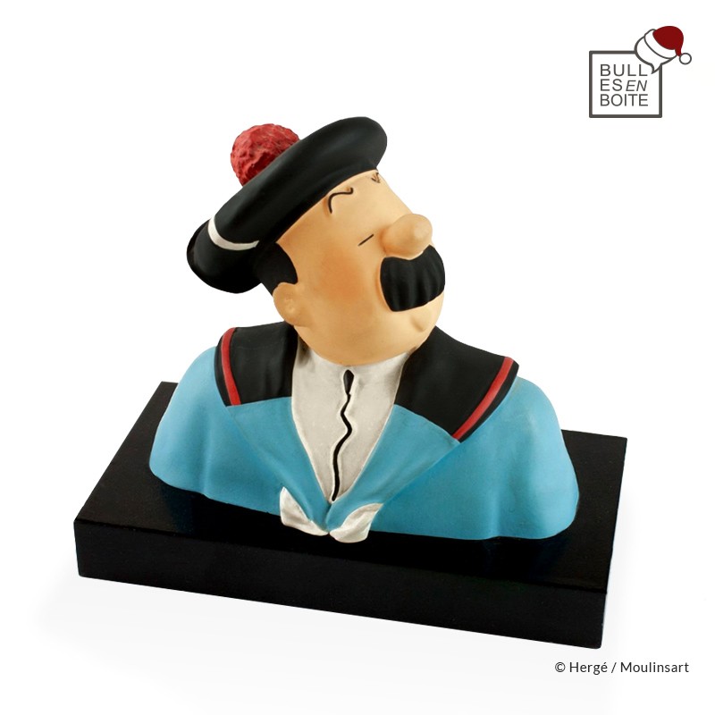 Leblon Moulinsart Tintin - Buste sur socle Dupond marin