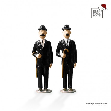 Sculptures Tintin - Dupont & Dupond - Pixi Poliakoff - 1988 - Métal Peint Main - N°900 Ex