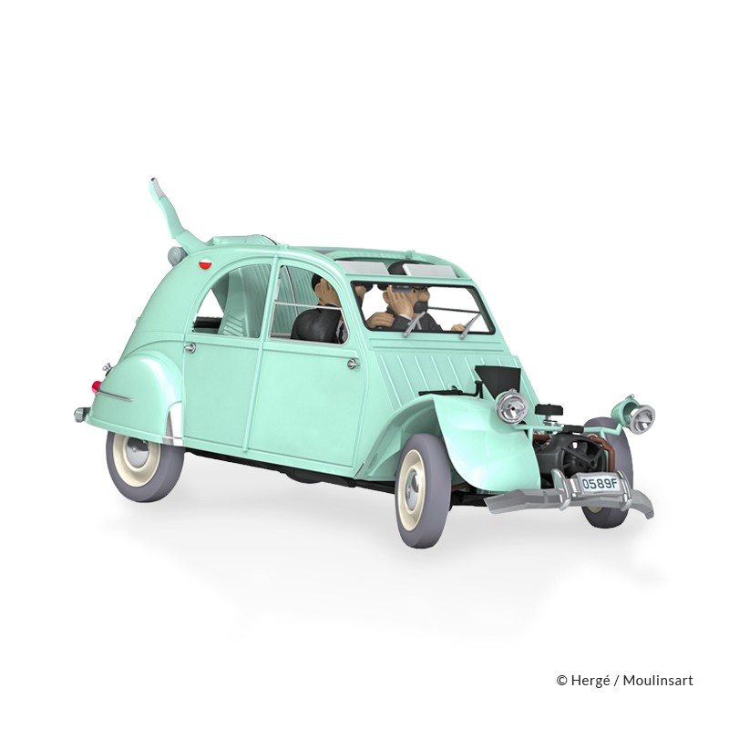 Véhicule Moulinsart Tintin - La Citroën 2CV cassée des Dupondts (Echelle 1/24)