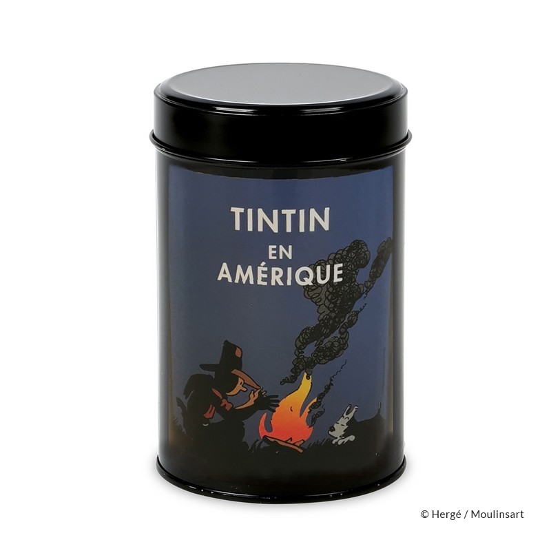 Moulinsart Tintin - Boîte à café Amérique "Feu de camp"