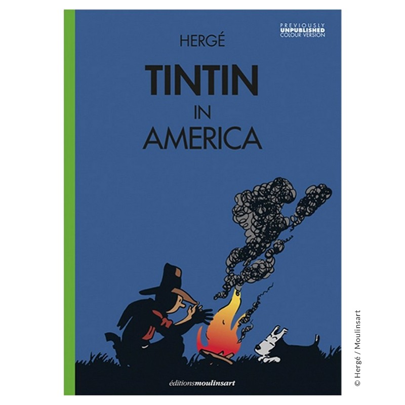 Livre Moulinsart Tintin - Album Tintin in America colorized (Campfire)