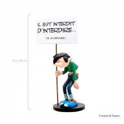 Collectoys Franquin Gaston - Gaston pancarte "Interdit d'interdire"