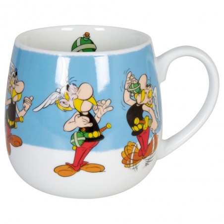 Mug Asterix Könitz - Design Big Boss - Porcelaine Qualité - Couvercle Silicone