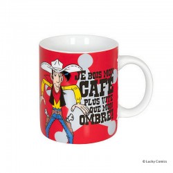 Koenitz Morris Lucky Luke - Mug Lucky Luke "Je bois mon café plus vite que mon ombre!"