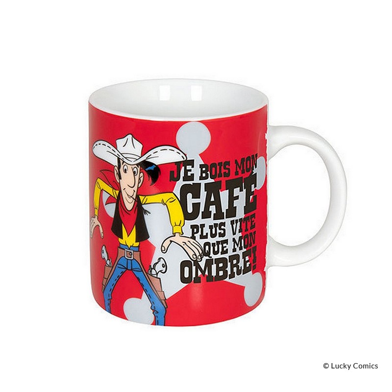 Koenitz Morris Lucky Luke - Mug Lucky Luke "Je bois mon café plus vite que mon ombre!"