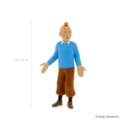 Figurine Moulinsart Tintin - Tintin pull bleu 8,5 cm