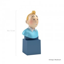 Figurine Moulinsart Tintin - Buste PVC sur socle Tintin