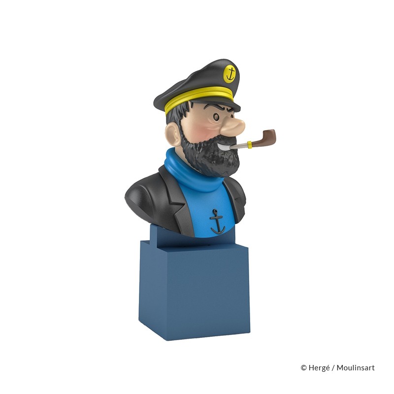 Figurine Moulinsart Tintin - Buste PVC sur socle Haddock
