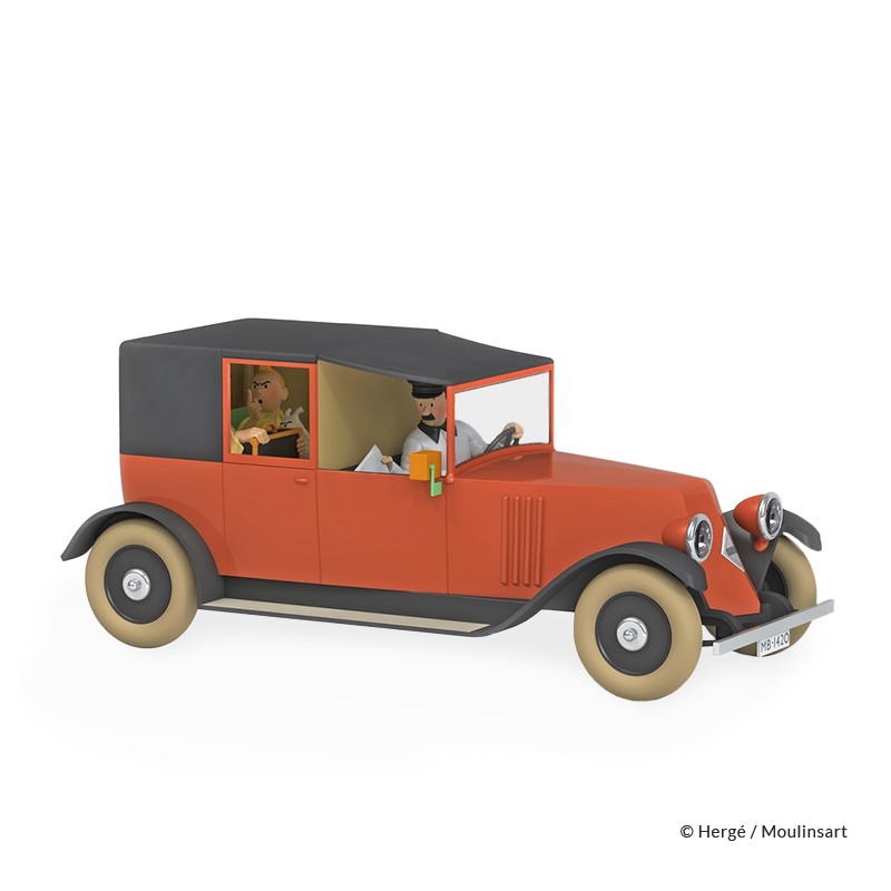 Véhicule Moulinsart Tintin - Le Taxi Renault rouge (Echelle 1/24)