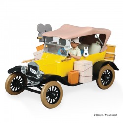 TINTIN voiture de course bolide rouge cigares du pharaon auto struppi snowy  figure figurine