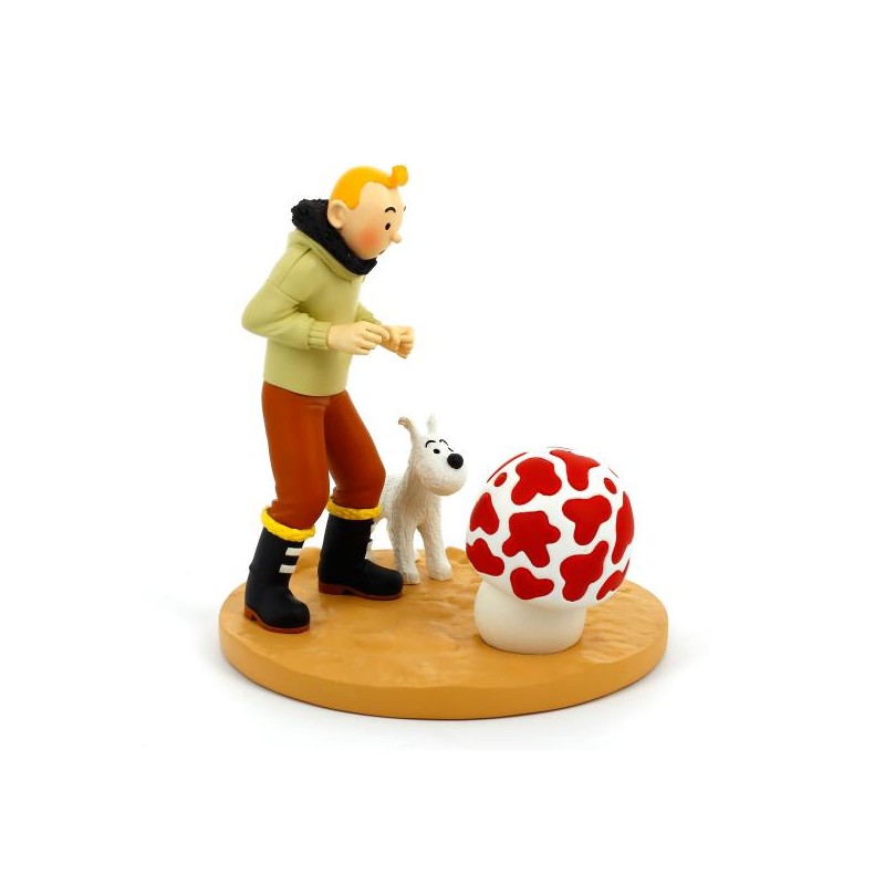 TINTIN: TINTIN AVIATEUR - coffret figurine plastique 8 cm, moulinsart ( tintin), moul43103