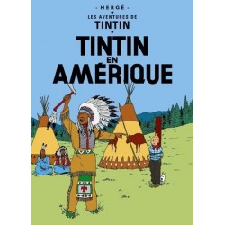 Poster Moulinsart Tintin - Couverture Album CV02 Amérique