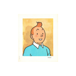 Lithographie Moulinsart Tintin - Portfolio Tintin "Portraits" 22x27