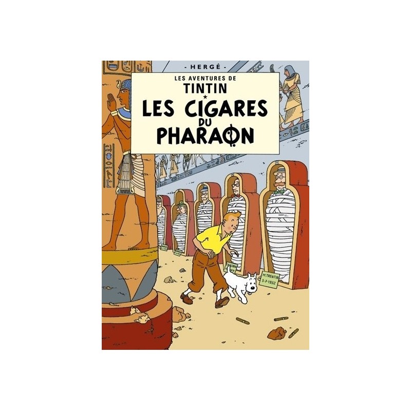 Poster Moulinsart Tintin - Couverture Album CV03 Les Cigares du Pharaon