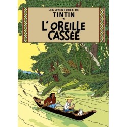 Poster Moulinsart Tintin - Couverture Album CV05 L'Oreille Cassée