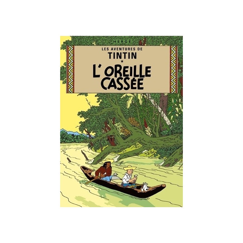Poster Moulinsart Tintin - Couverture Album CV05 L'Oreille Cassée