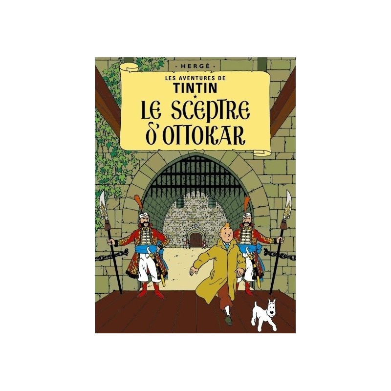 Poster Moulinsart Tintin - Couverture Album CV07 Le Sceptre d'Ottokar