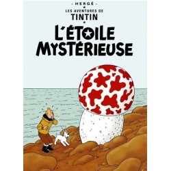 Poster Moulinsart Tintin - Couverture Album CV09 L'Etoile Mystérieuse
