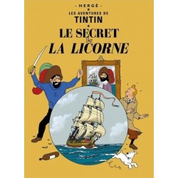 Poster Moulinsart Tintin - Couverture Album CV10 Le Secret de la Licorne