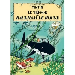 Poster Moulinsart Tintin - Couverture Album CV11 Le Trésor de Rackham le Rouge