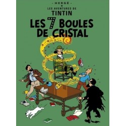 Poster Moulinsart Tintin - Couverture Album CV12 Les 7 boules de Cristal
