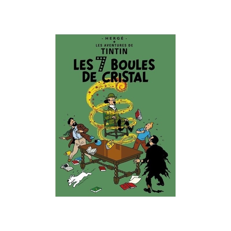 Poster Moulinsart Tintin - Couverture Album CV12 Les 7 boules de Cristal