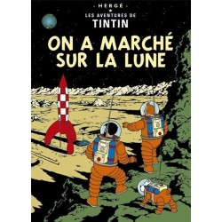 Poster Moulinsart Tintin - Couverture Album CV16 On a marché sur la Lune