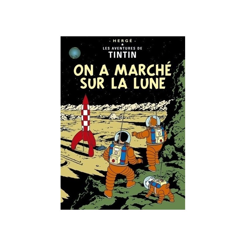 Poster Moulinsart Tintin - Couverture Album CV16 On a marché sur la Lune