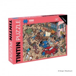 Puzzle Moulinsart Tintin - "Accident sur la place" (1000 pièces)