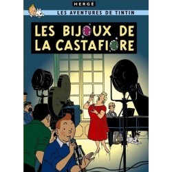 Poster Moulinsart Tintin - Couverture Album CV20 Les Bijoux de la Castafiore