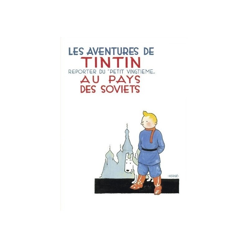 Poster Moulinsart Tintin - Couverture Album CV23 Au Pays des Soviets