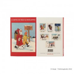 Papeterie Moulinsart Tintin - Set de 6 CP "Tintin et le Père Noël" + enveloppes